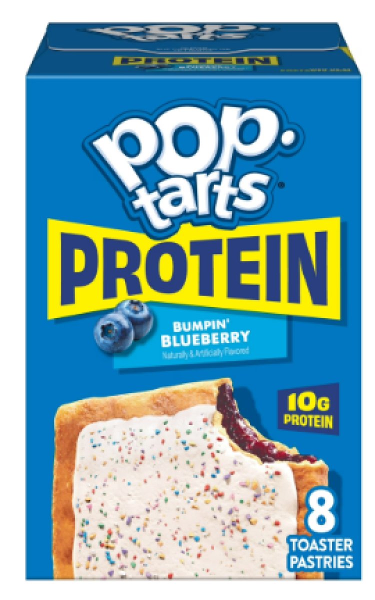 Pop-Tarts Blueberry Protein Toaster Cakes 10g Protein, Non-Perishable, 14.3 oz (8 Units)