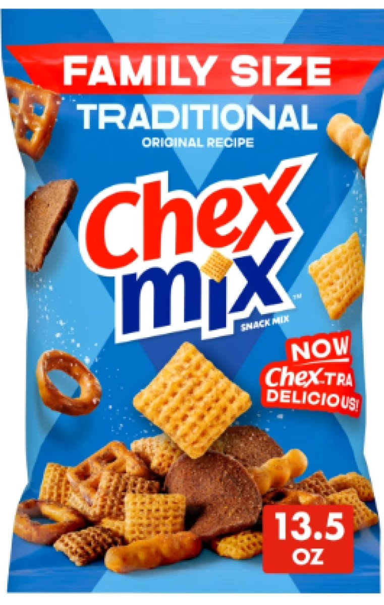 Chex Mix Traditional Original Recipe Snack Mix, Snacks, Family Size, 13.5 oz