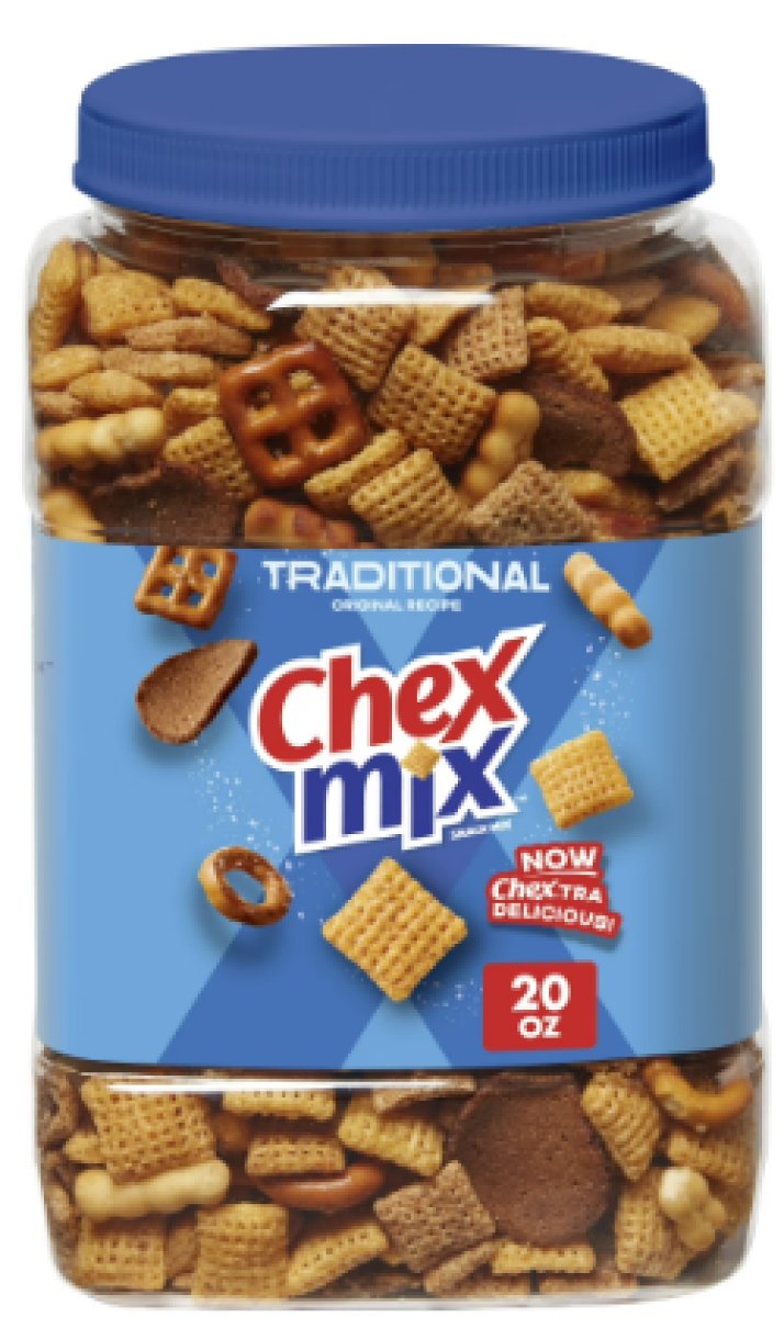 Chex Mix Traditional Original Recipe Snack Mix, Snacks, Container, 20 oz