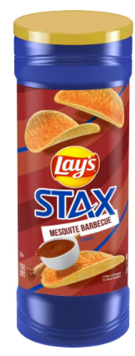 Lay's Stax Mesquite BBQ Flavored Potato Chips, 5.5 oz Can