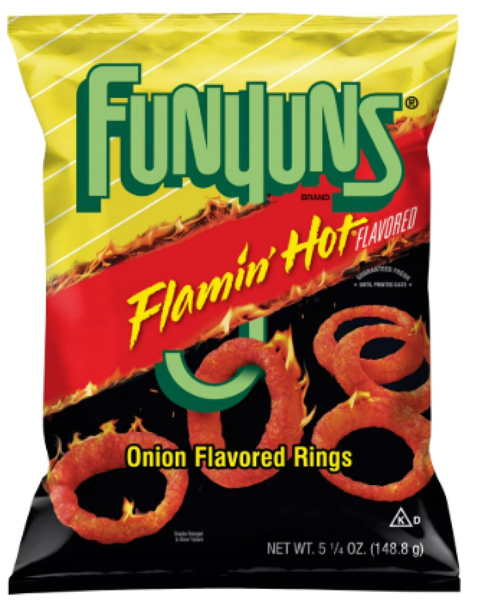 Funyuns Flamin' Onion Flavored Rings with Spicy Flavor, 5.25 oz Bag