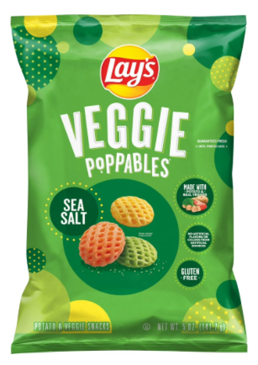 Lay's Veggie Poppables Potato and Vegetable Snacks with Sea Salt, 5 oz Bag