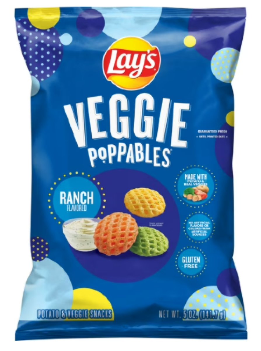 Lay's Veggie Poppables Potato and Vegetable Snacks with Ranch Flavor, 5 oz Bag