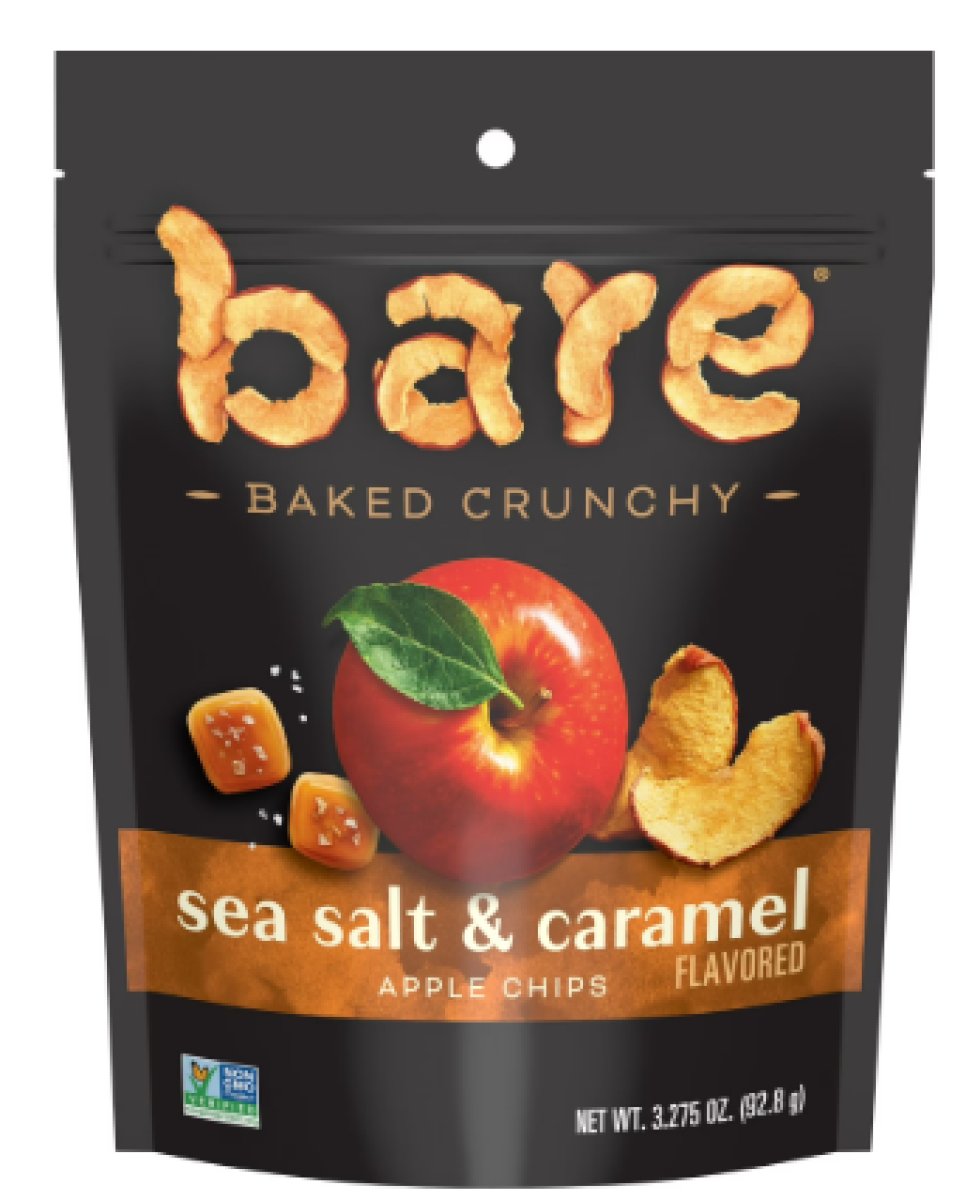 Bare Baked Crispy Apple Chips with Sea Salt and Caramel, 3.275 oz