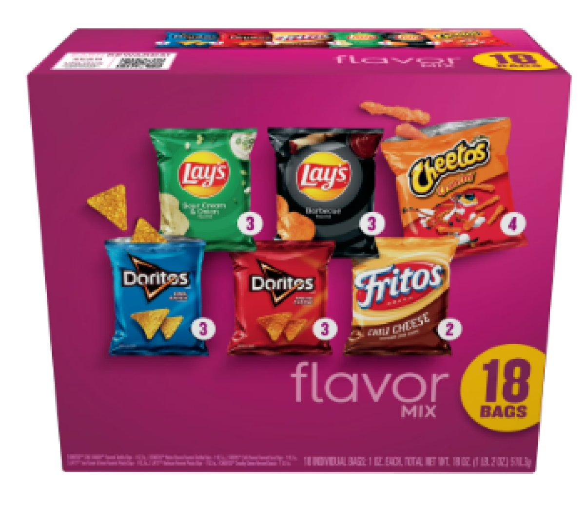 Frito-Lay Family Fun Mix Variety Pack of Chips, 18-Count Multipack