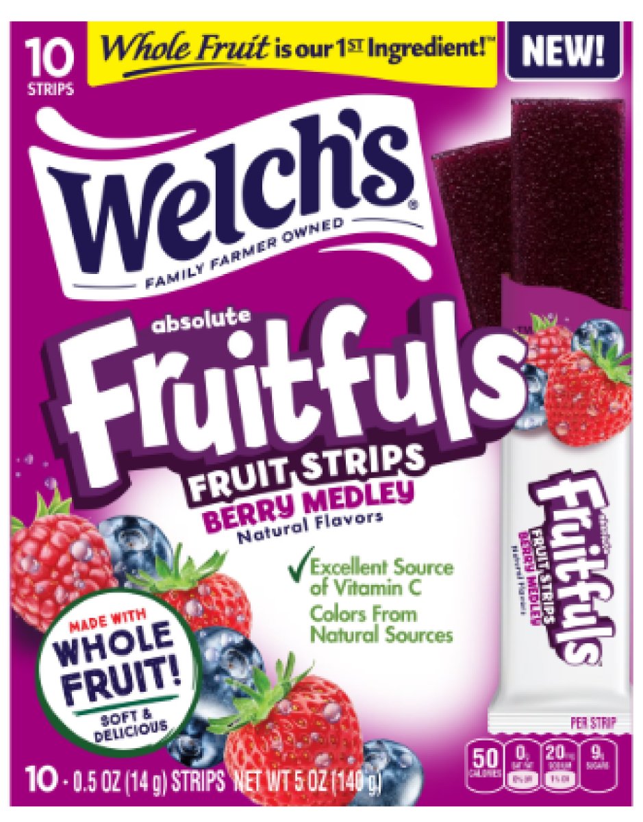 Welch's Fructifica Berry Medley Fruit Strips, 0.5 oz, 10 Count