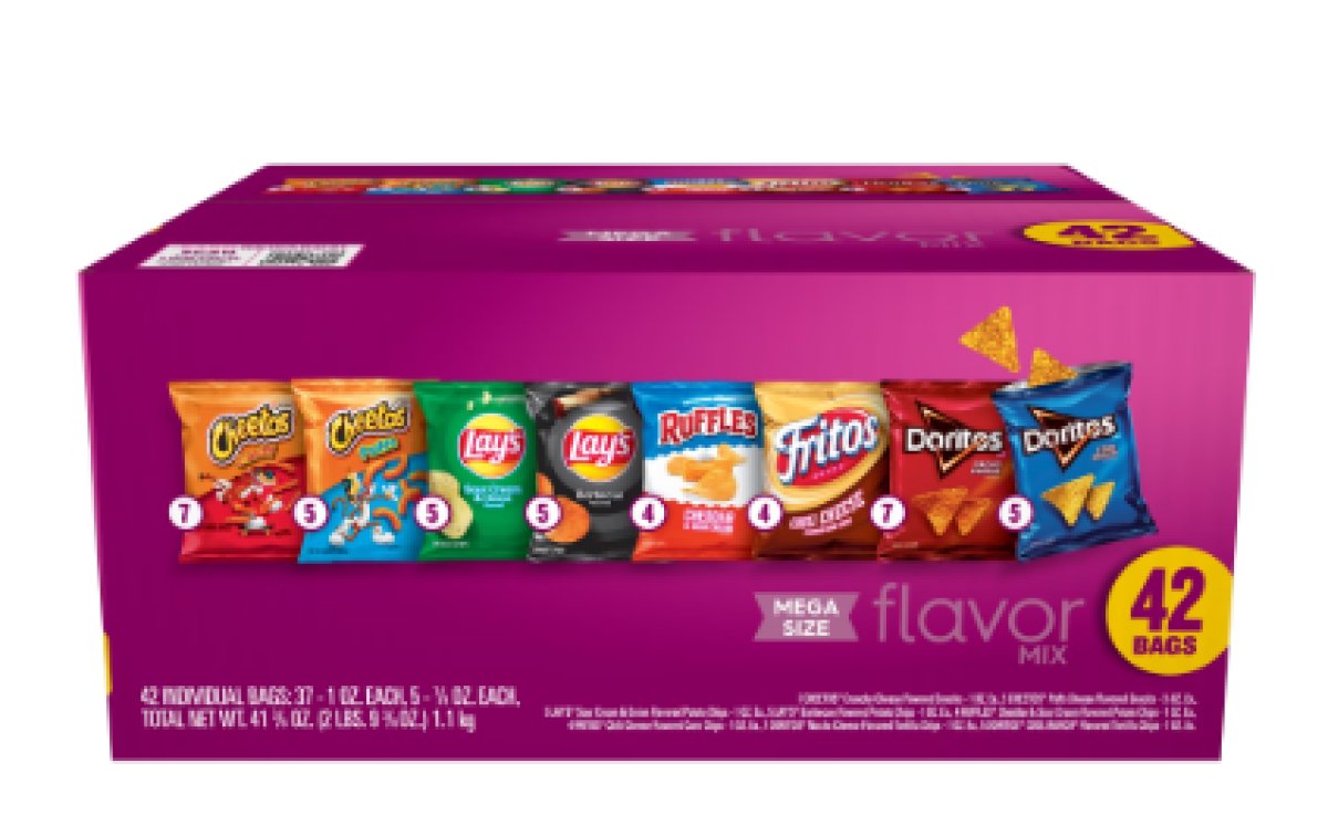 Frito-Lay Variety Pack of Snack Chips with Mixed Flavors, 42-Count Multipack