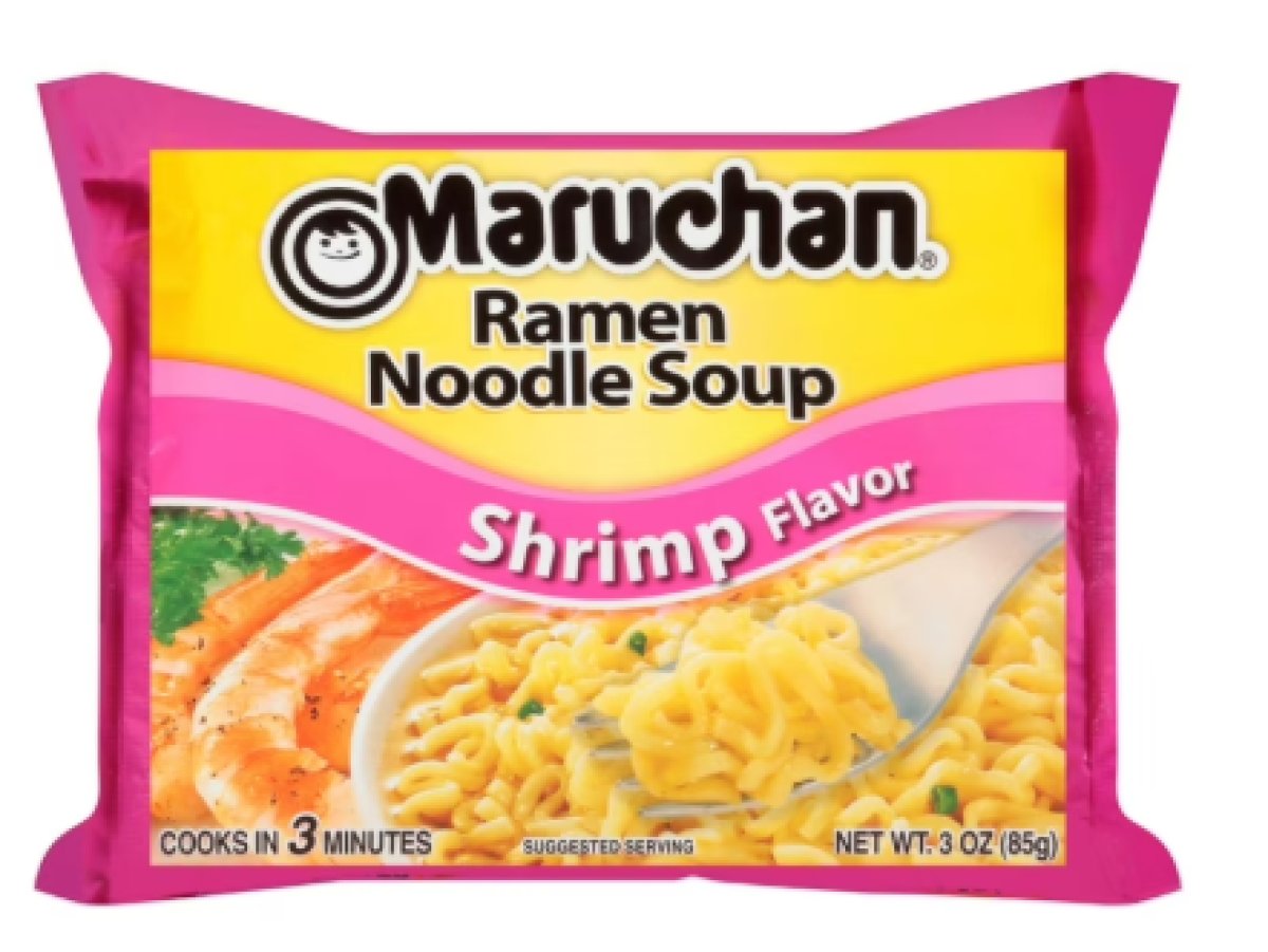 Maruchan Ramen Noodle Soup, Instant Noodles with Shrimp Flavor, Shelf Life, 3 oz Pack