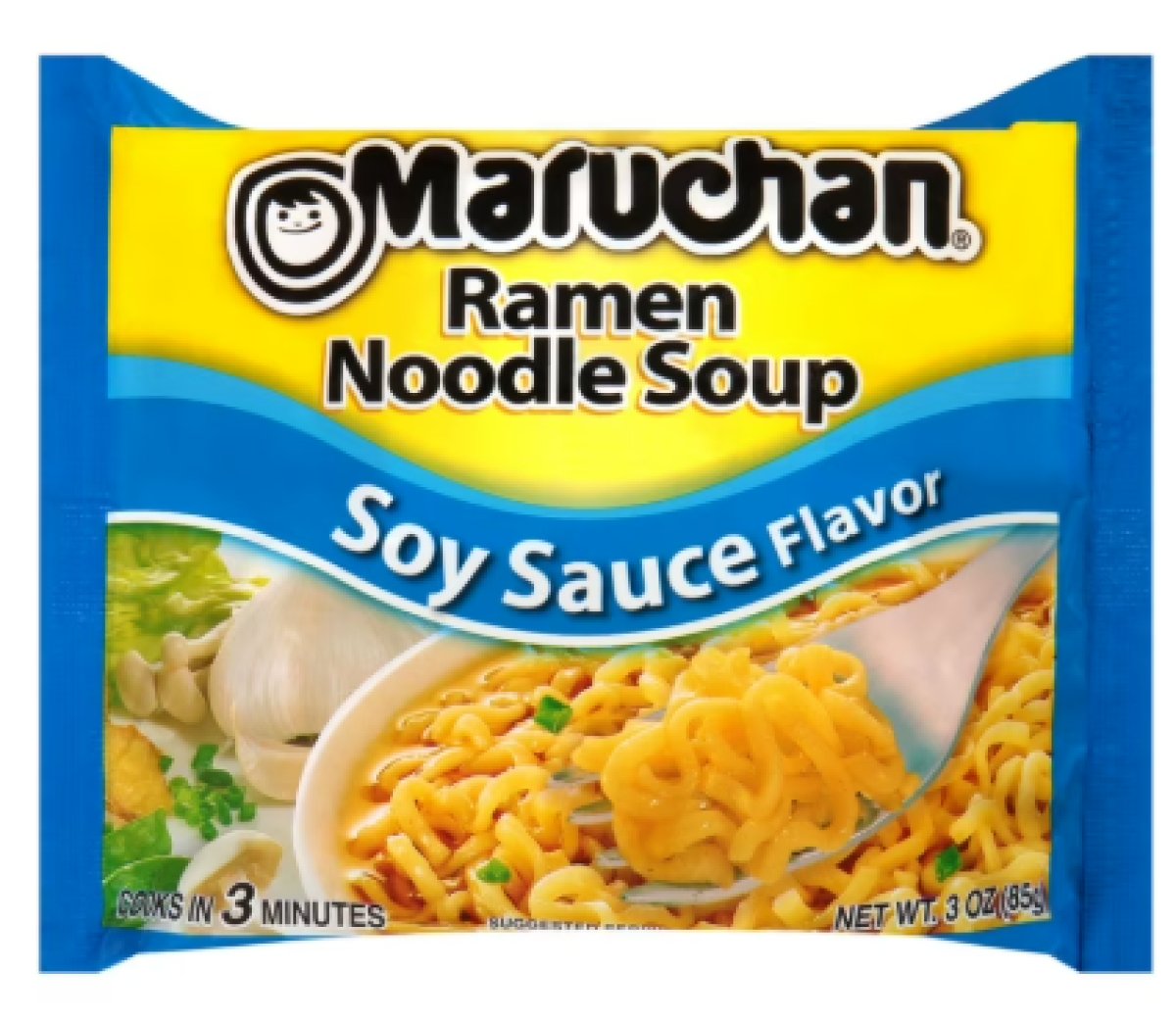 Maruchan Ramen Noodle Soup, Instant Noodles with Soy Sauce Flavor, Shelf-Stable, 3 oz Pack
