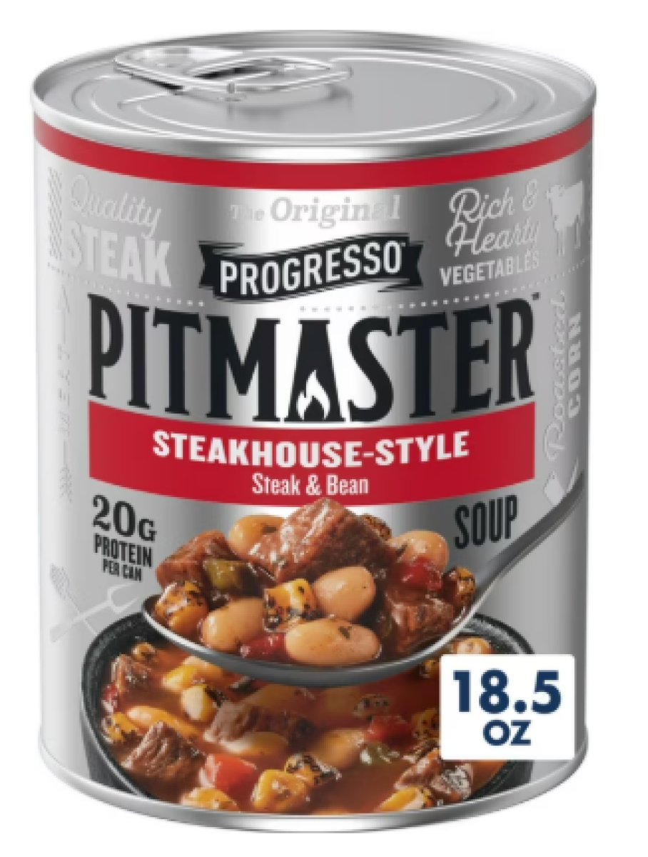 Progresso Pitmaster Steakhouse Style & Bean, Gluten Free, Canned Soup, 18.5 oz