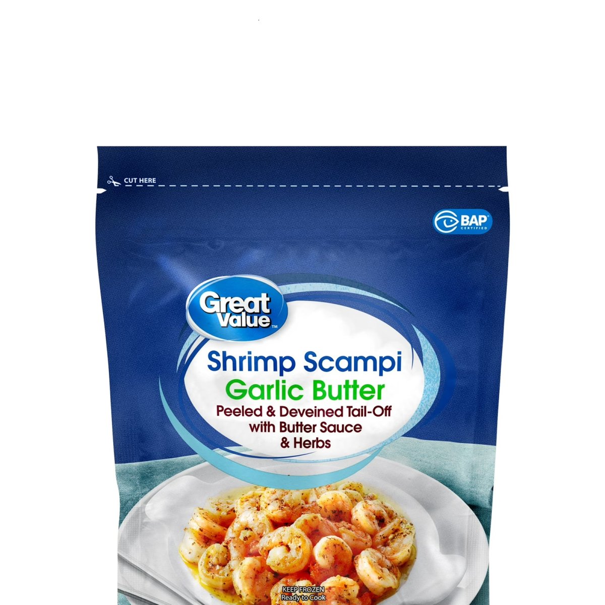 Great Value Raspberry Garlic Butter Shrimp Frozen 12 oz Bag