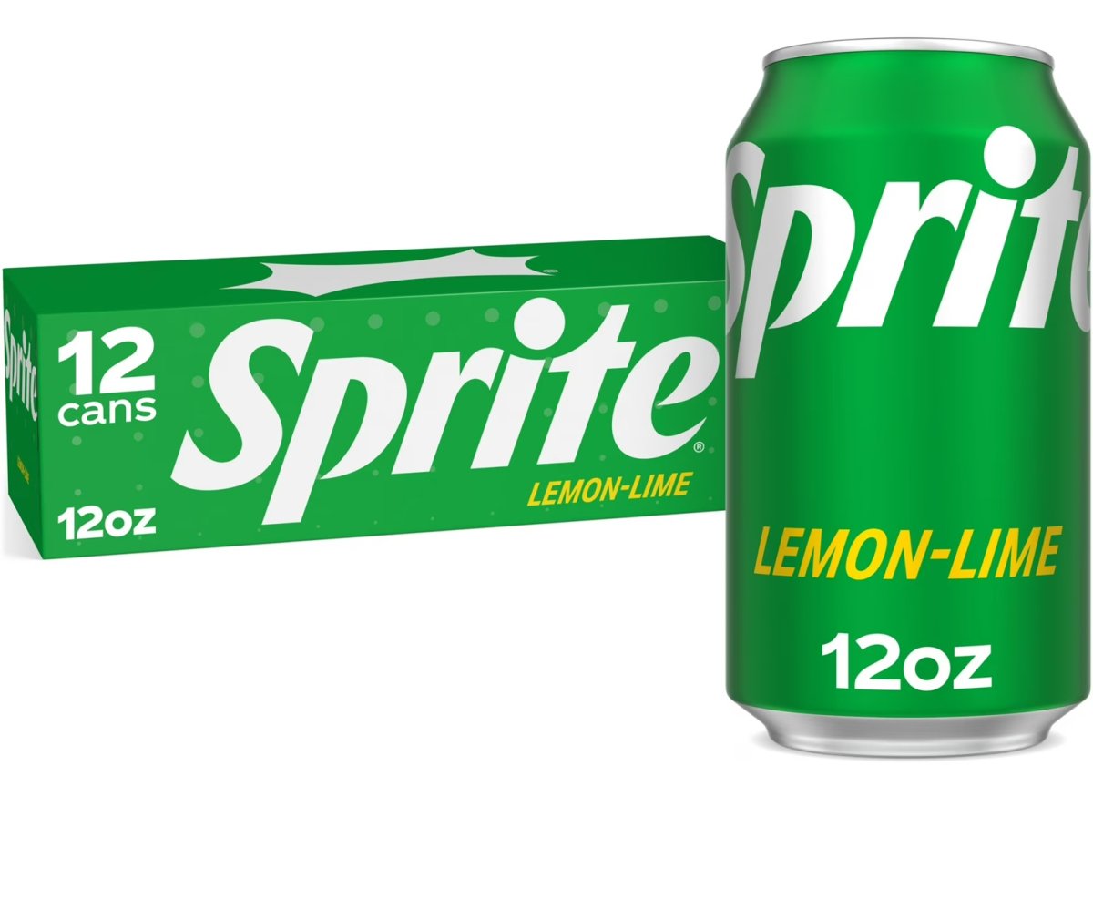 Sprite Lemon Lime Soda, 12 fl oz, 12-Pack of Cans