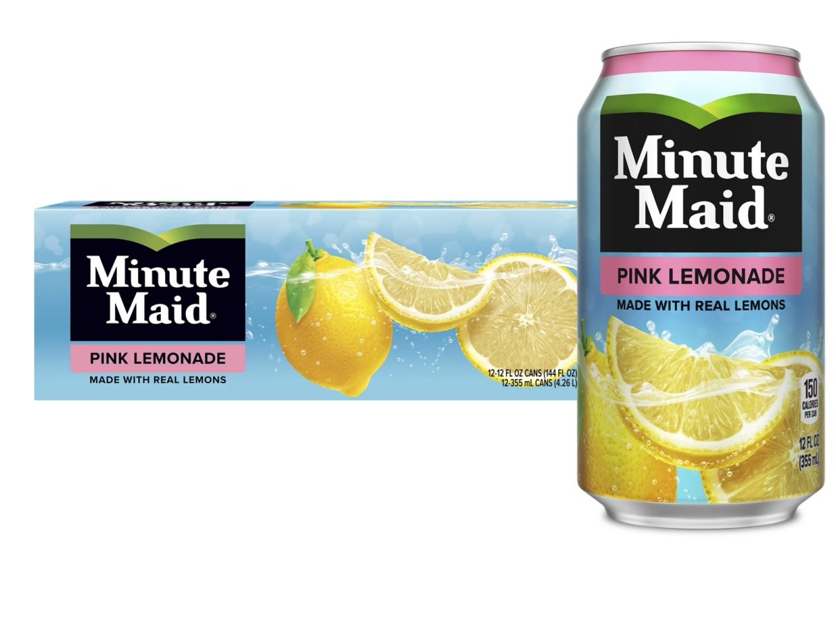 Minute Maid Pink Lemonade Cans 12 fl oz, 12 Pack