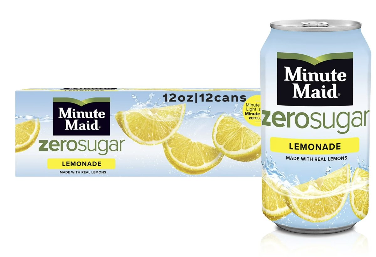 Minute Maid Unsweetened Lemonade Fruit Juice 12 fl oz, 12 Cans