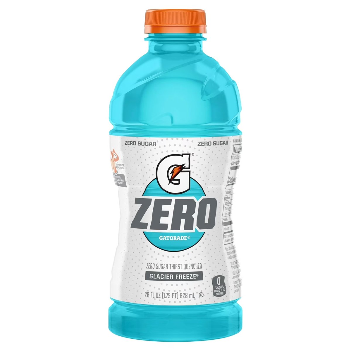 Gatorade Zero Sugar Thirst Quencher, Glacier Freeze Sports Drinks, 28 fl oz Bottle