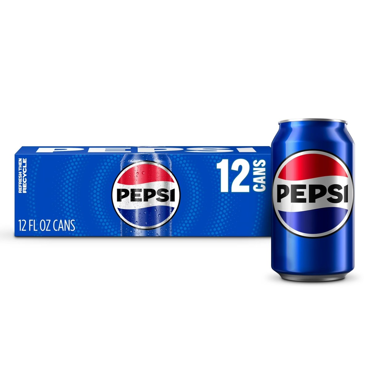 Pepsi Cola Soda Pop, 12 fl oz, 12 Can Pack