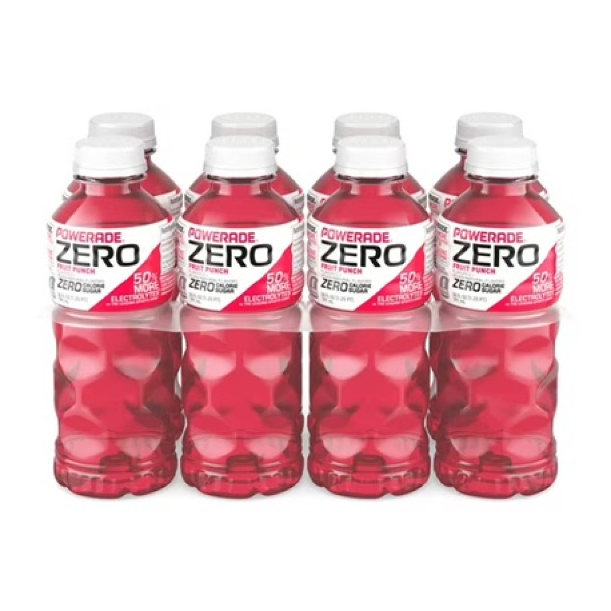 POWERADE Zero Sugar Fruit Punch Electrolyte Sports Drink, 20 fl oz, 8 Pack Bottles