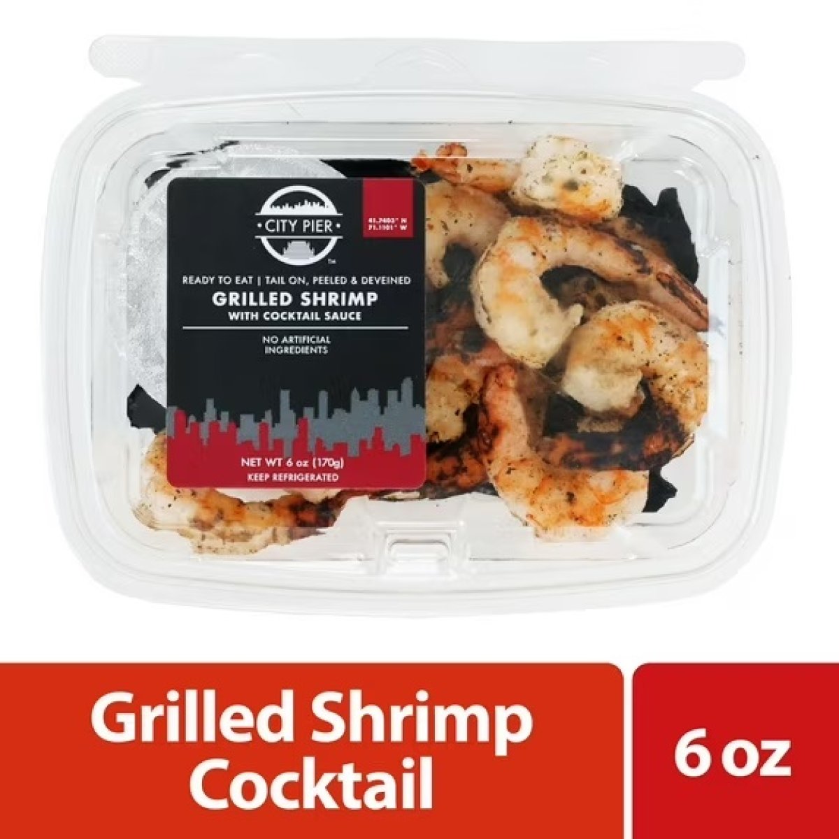 Fresh Grilled Cocktail Shrimp Kit Contains: Crustacean Shellfish. Plastic Tray