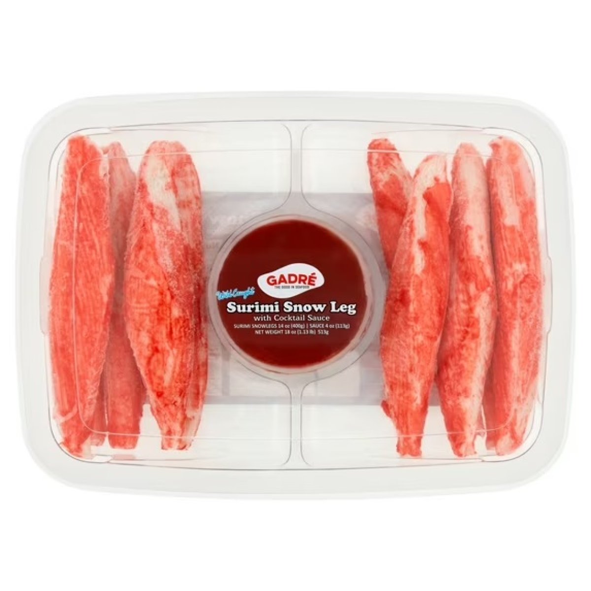 Gadré, Snow Leg with Cocktail Sauce, Surimi, 18, oz