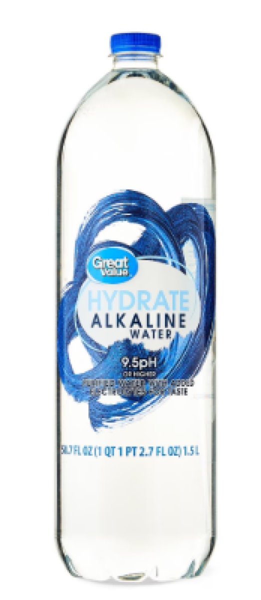 Great Value Hydrated Alkaline Water 1.5 Liter Bottle