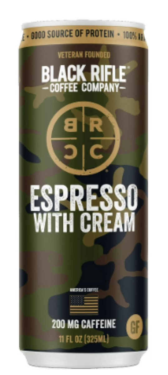 Black Rifle Coffee Company Cream Flavored Iced Espresso, Ready to Drink for Instant Energy, 11 oz, Can