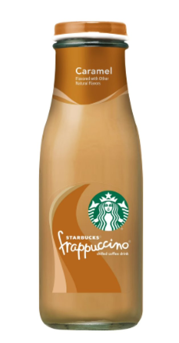 Starbucks Caramel Frappuccino. Flavored Cold Coffee Beverage 13.7 fl oz.