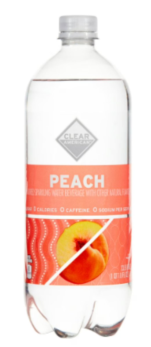 Clear American Sparkling Peach Water, 33.8 fl oz