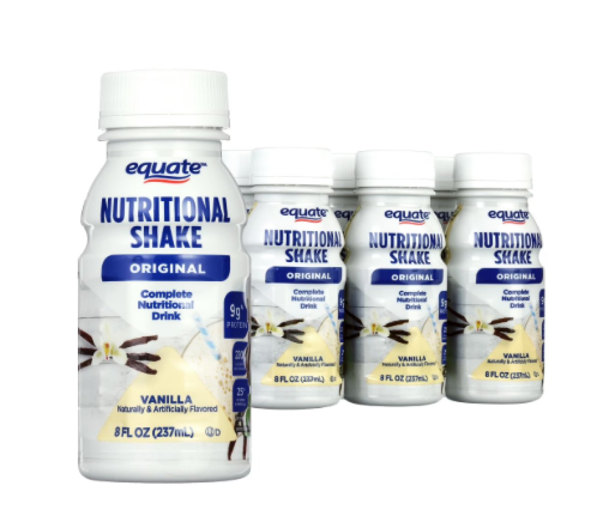 Equate Original Vanilla Nutritional Shake 8 FL OZ, 6 Units