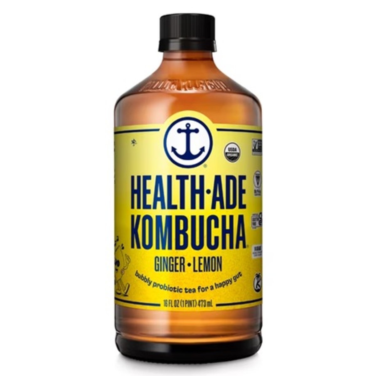 Health-Ade Probiotic Kombucha Tea, Ginger Lemon, 16 fl oz