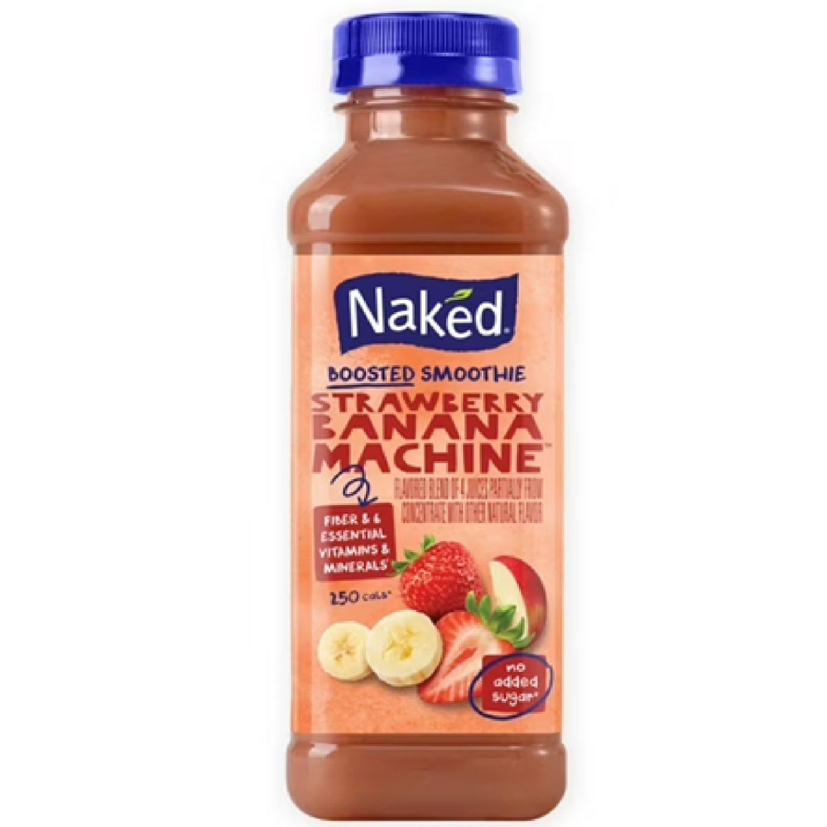 Naked Strawberry Banana Powered Smoothie Machine 15.2 fl oz Bottle