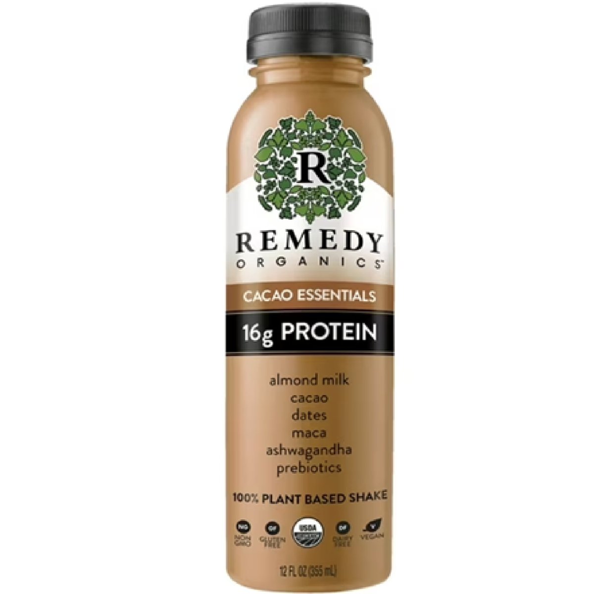 Remedy Organics Plant-Based Cocoa-Based Instant General Wellness Nutritional Shake, 12 fl oz