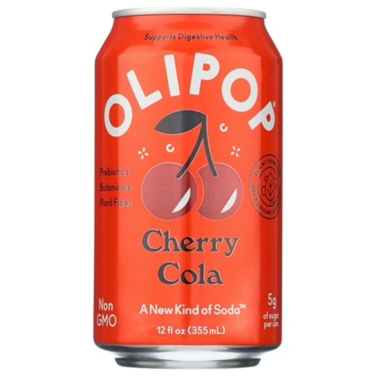 OLIPOP Prebiotic Soda, Cherry Cola, 12 fl oz, Refrigerated