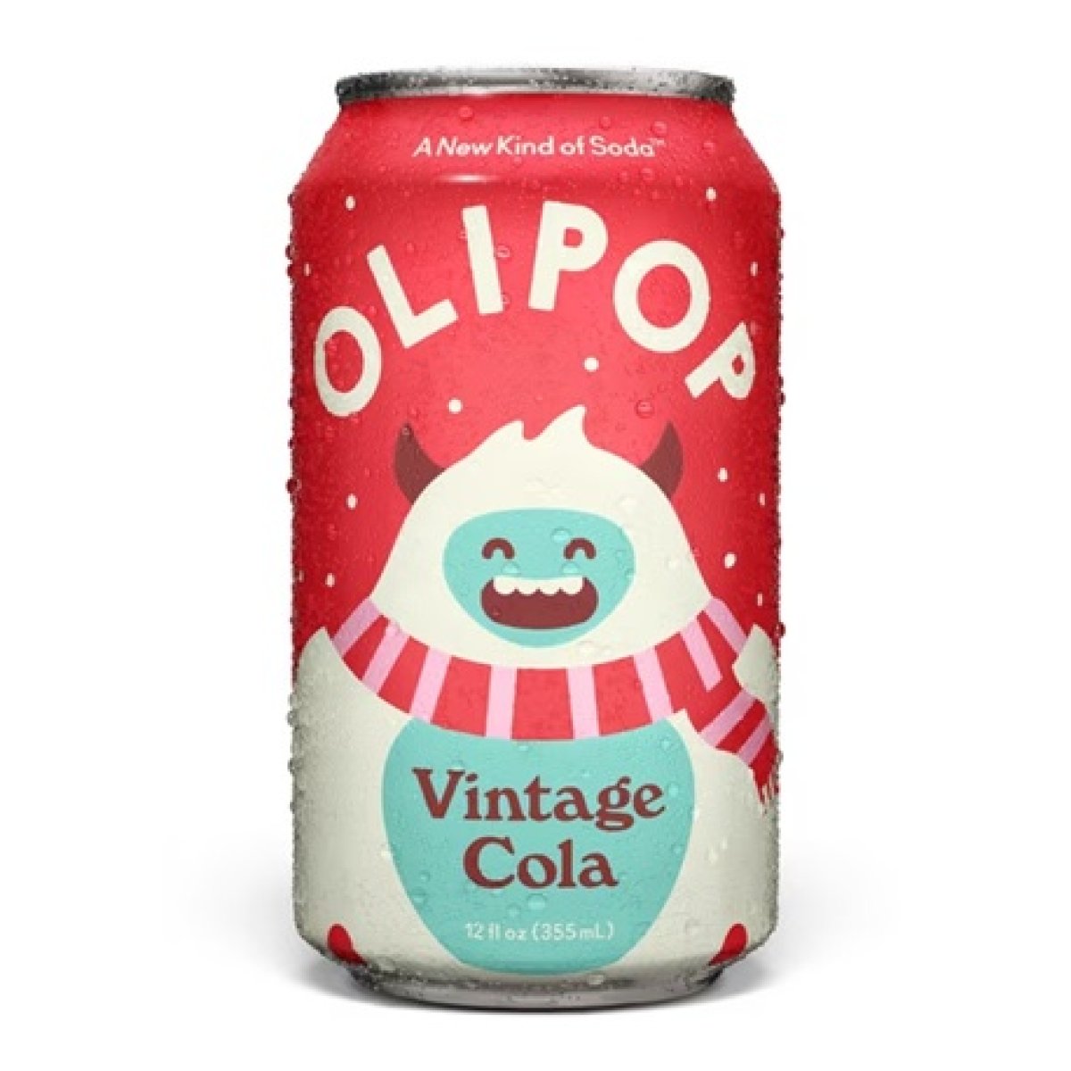 OLIPOP Prebiotic Soda, Vintage Cola, 12 fl oz, Refrigerated
