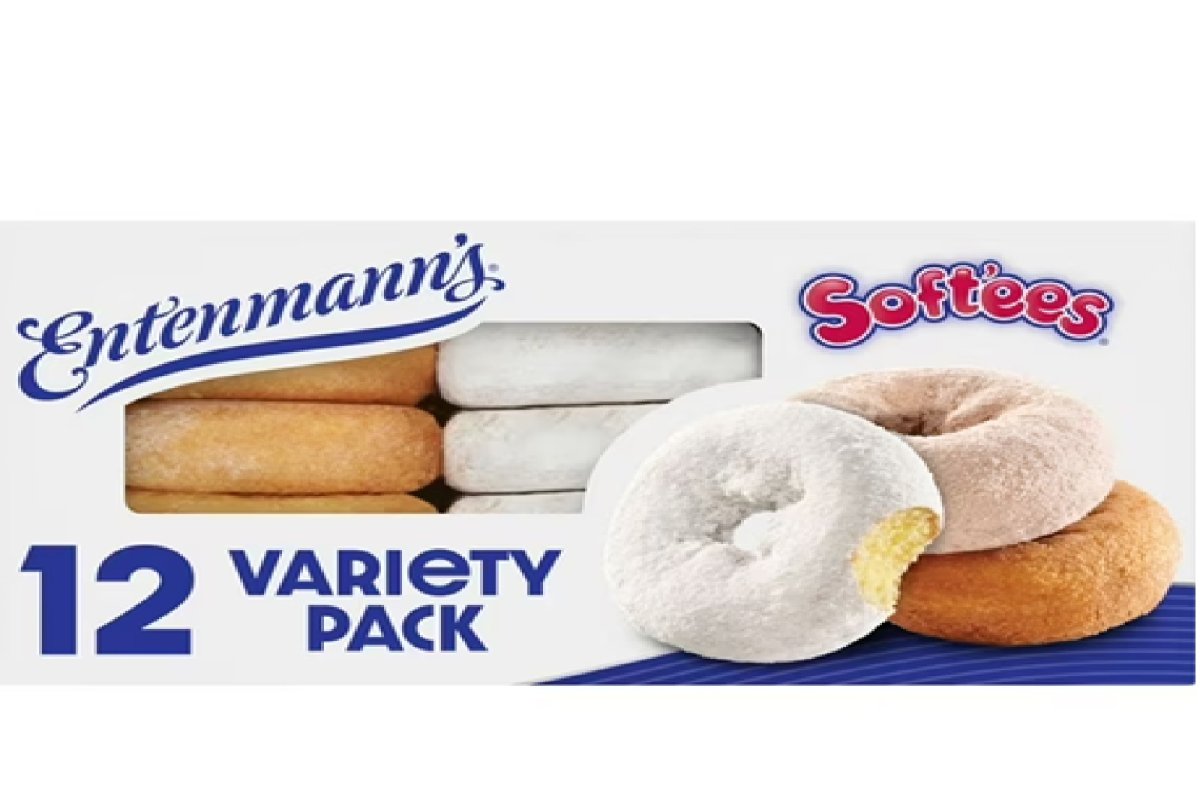 Entenmann's Soft'ees Variety Pack of 12 Donuts, Plain Donuts, 18.5 oz Variety Pack