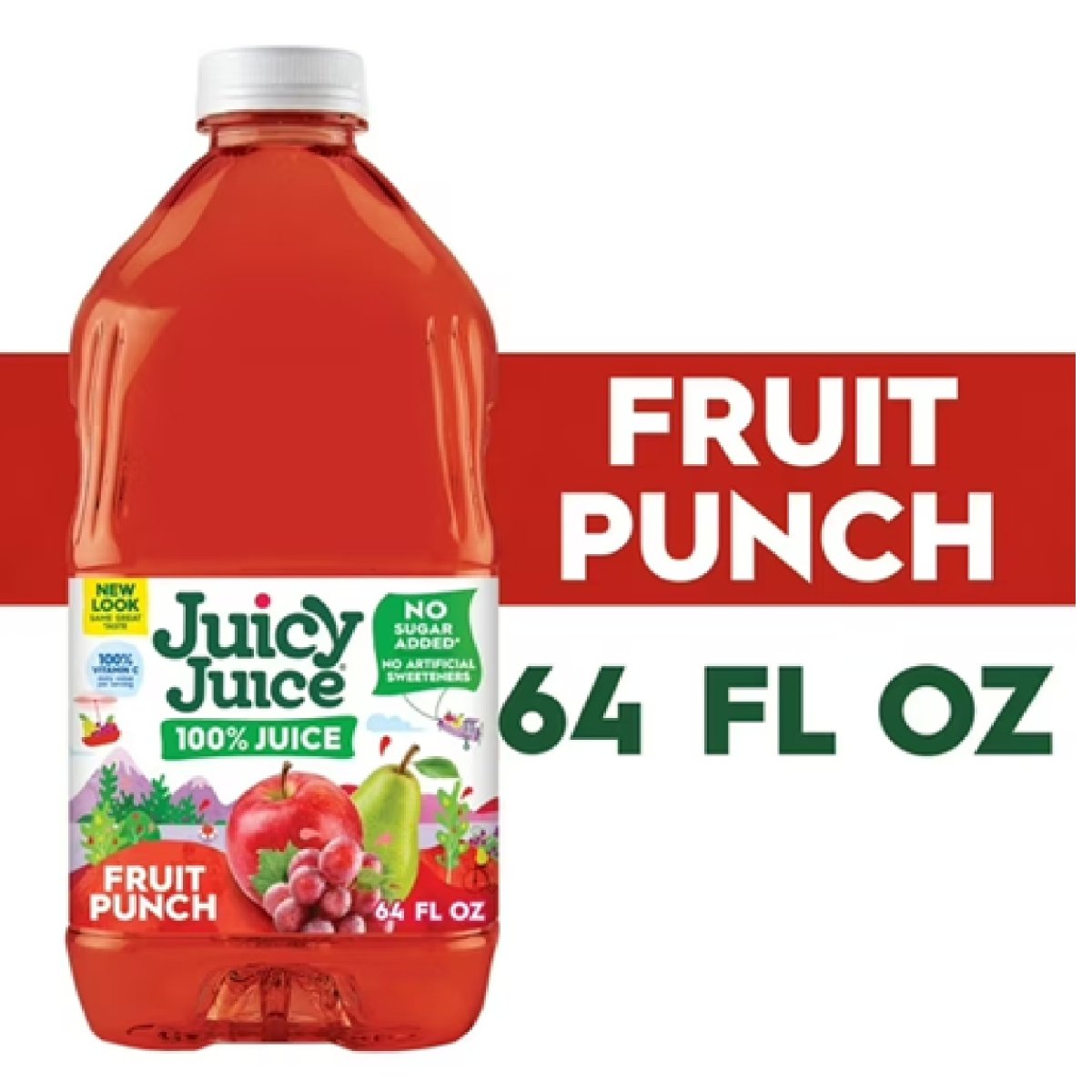 Juicy Juice 100% Juice, Fruit Punch, 64 fl oz Bottle