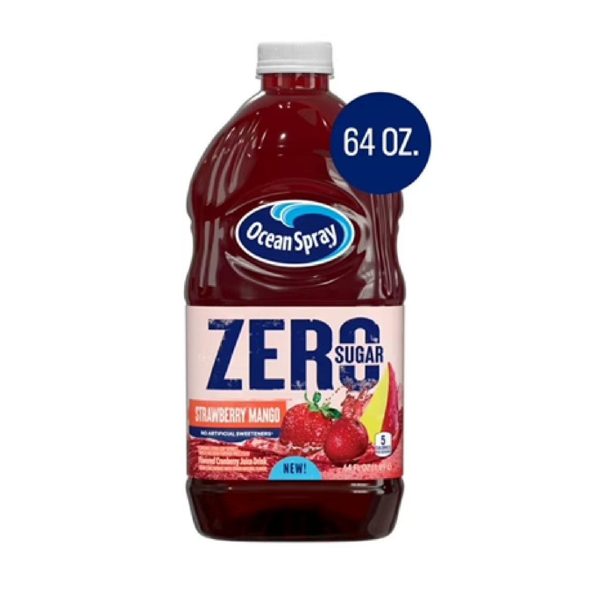 Ocean Spray® ZERO Sugar-Free Mango and Strawberry Juice Drink 64 Fl Oz Bottle