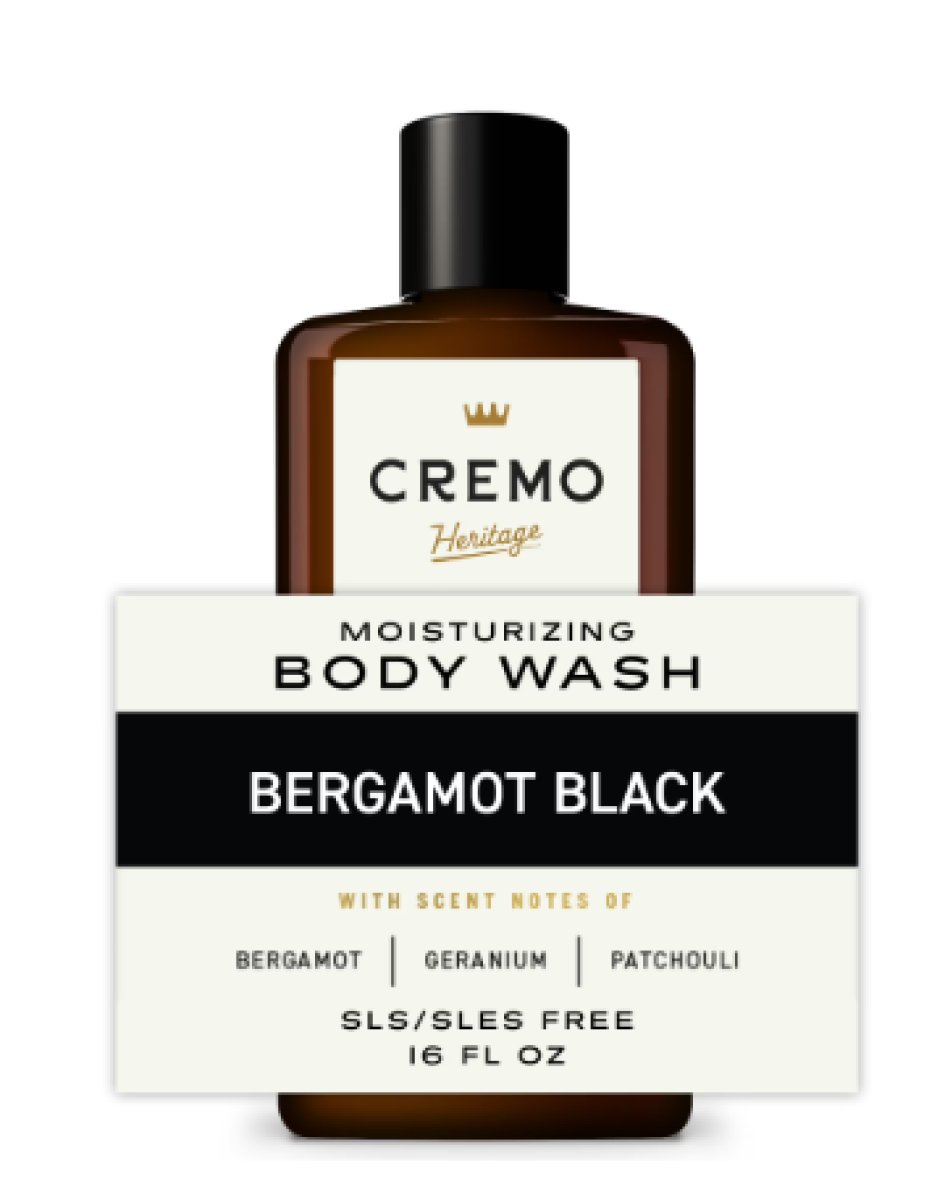 Cremo Body Wash for Men Herencia Negro, Black Bergamot Scent, 16 fl oz