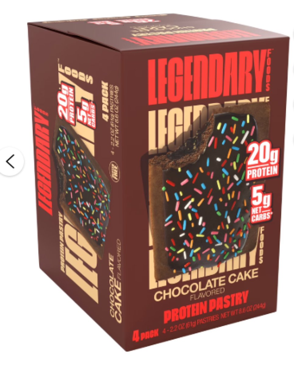 Legendary Foods Protein Dough - Chocolate Cake 4 Pack / Protein Snack / Gluten Free / Keto Friendly