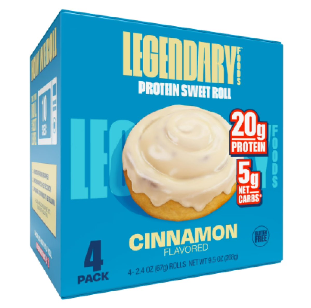 Legendary Foods Sweet Protein Roll - Cinnamon, 4 Pack