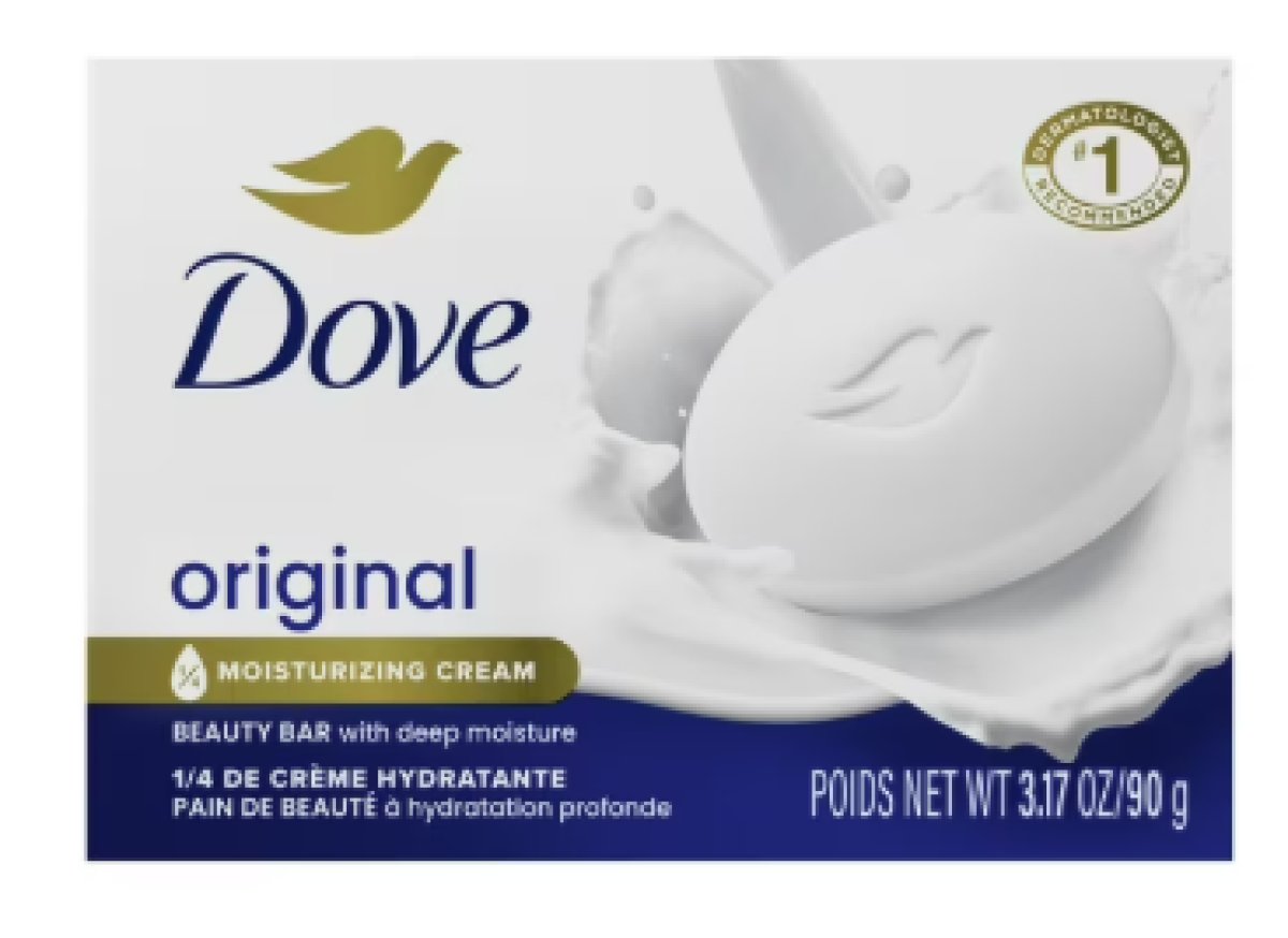 Dove Original Deep Moisturizing Beauty Bar Soap, Fragrance-Free, 3.75 oz