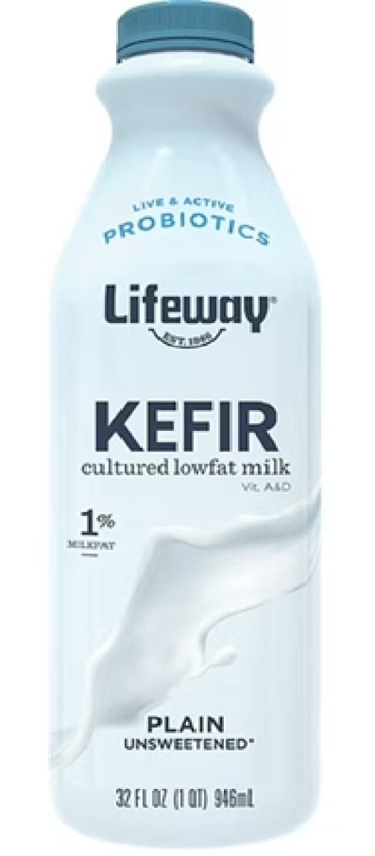 Lifeway, Low Fat Cultured Milk Kefir, Natural and Unsweetened, 32 fl oz Refrigerated Plastic Bottle