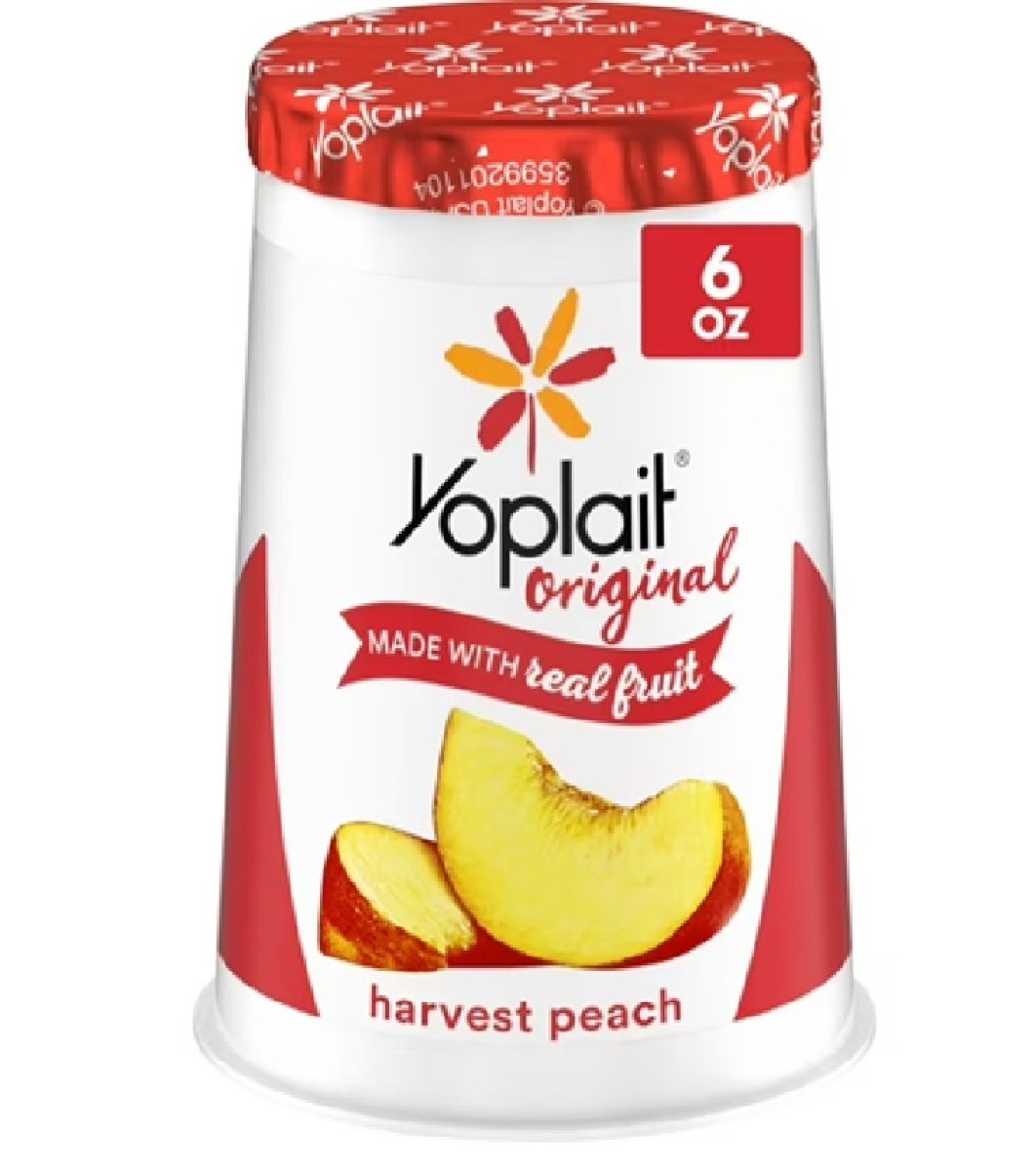 Yoplait Original Yogurt Harvest Peach, Gluten Free, 6 oz Cup