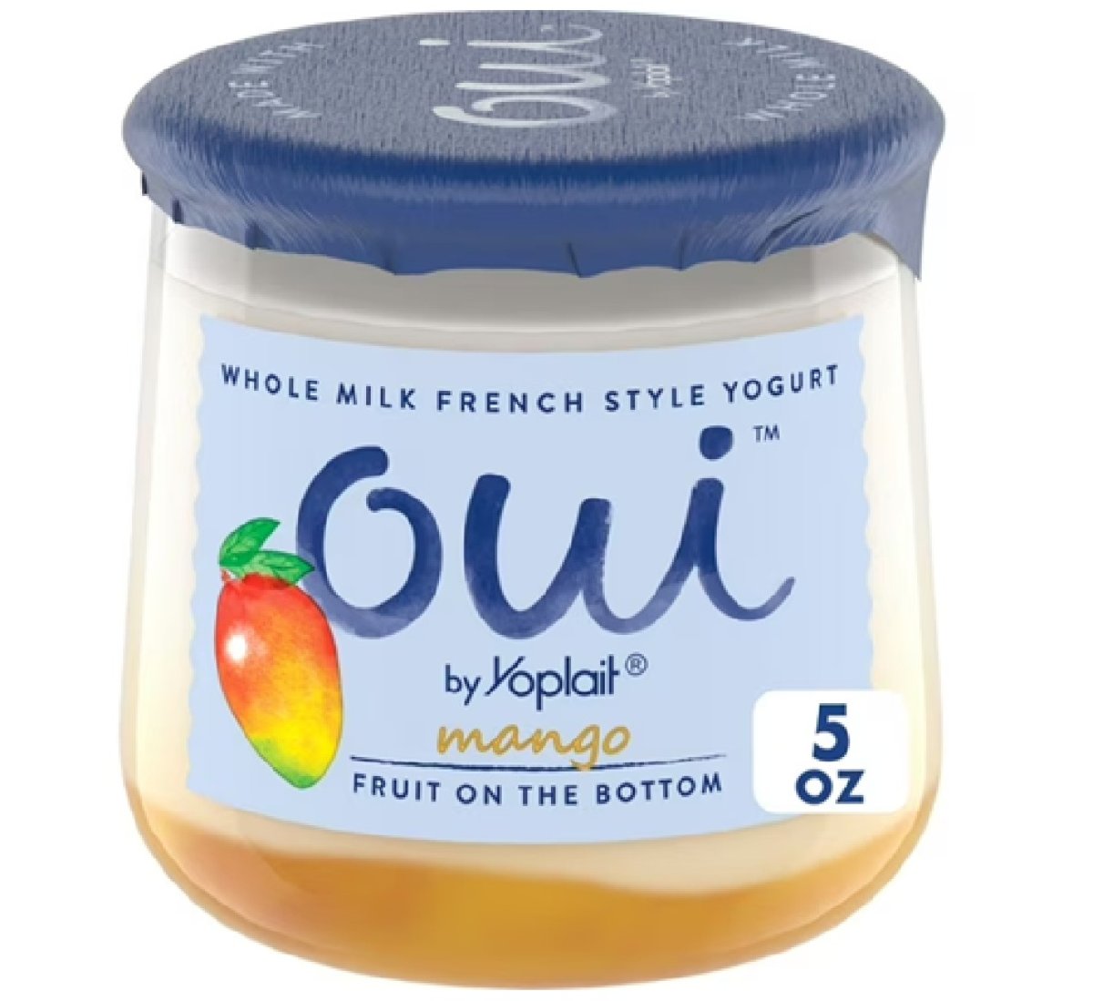 Oui by Yoplait French Style Mango Whole Milk Yogurt, 5 oz Jar
