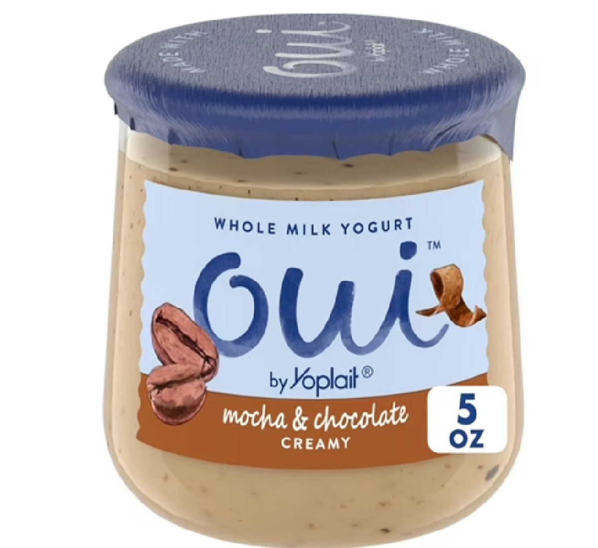 Oui by Yoplait French Style Whole Milk Yogurt with Mocha and Chocolate, 5 oz Jar