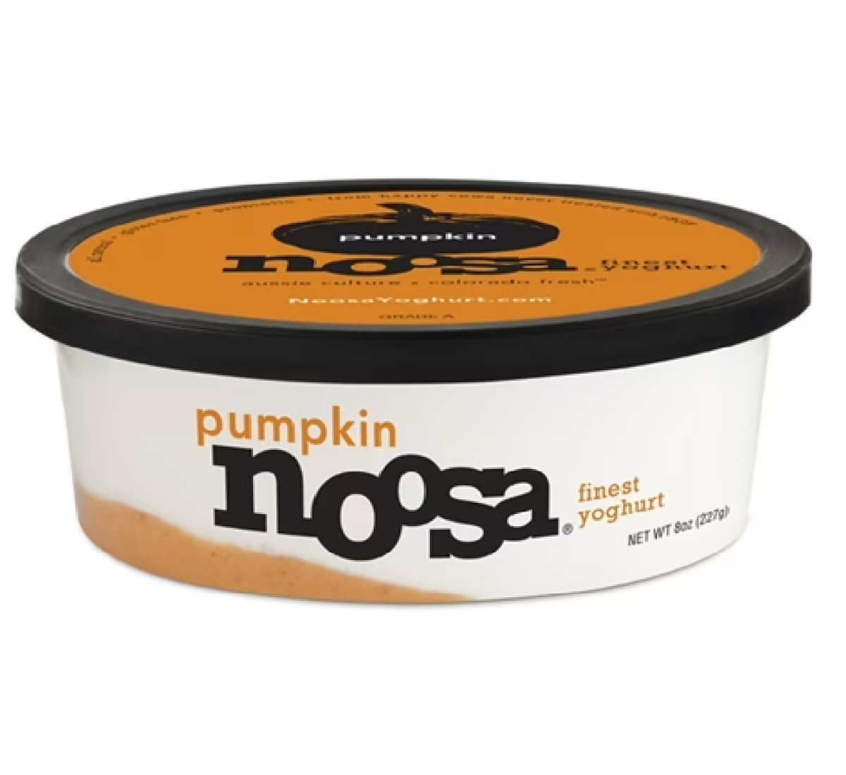 Noosa Yogurt, Whole Milk Yogurt, Smooth & Creamy Velvet, Pumpkin, 8 oz Tub