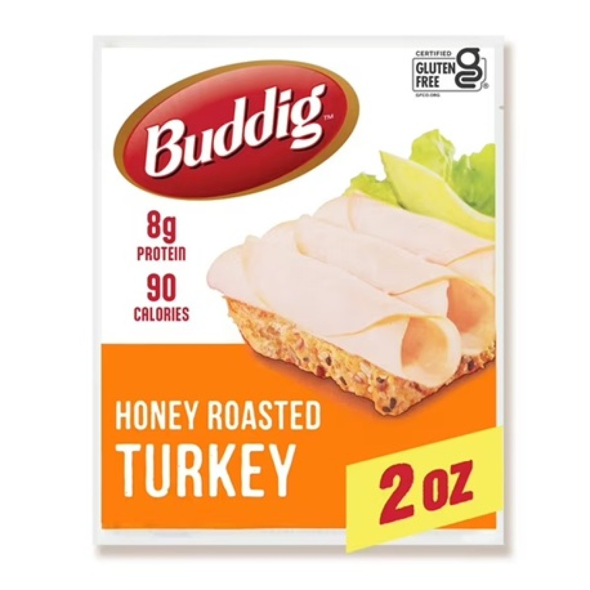 Carl Buddig Honey Roasted Turkey Lunchmeat, 2 oz Plastic Pouch (56g), Refrigerated