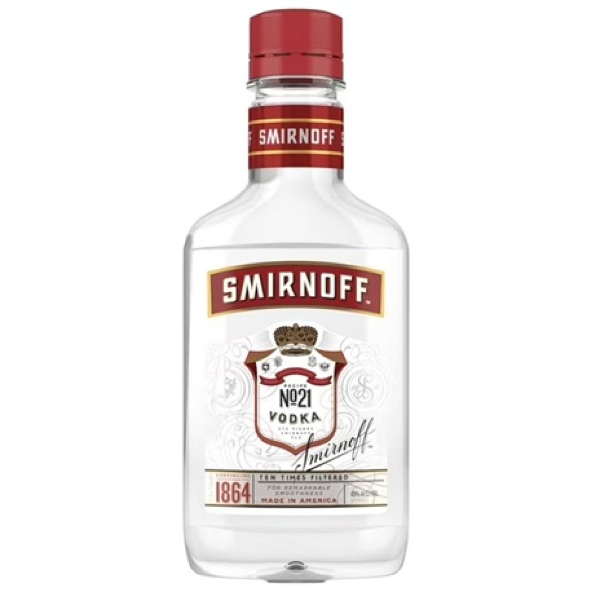 Smirnoff No Vodka. 21 80 Proof, 200 mL, 40% ABV