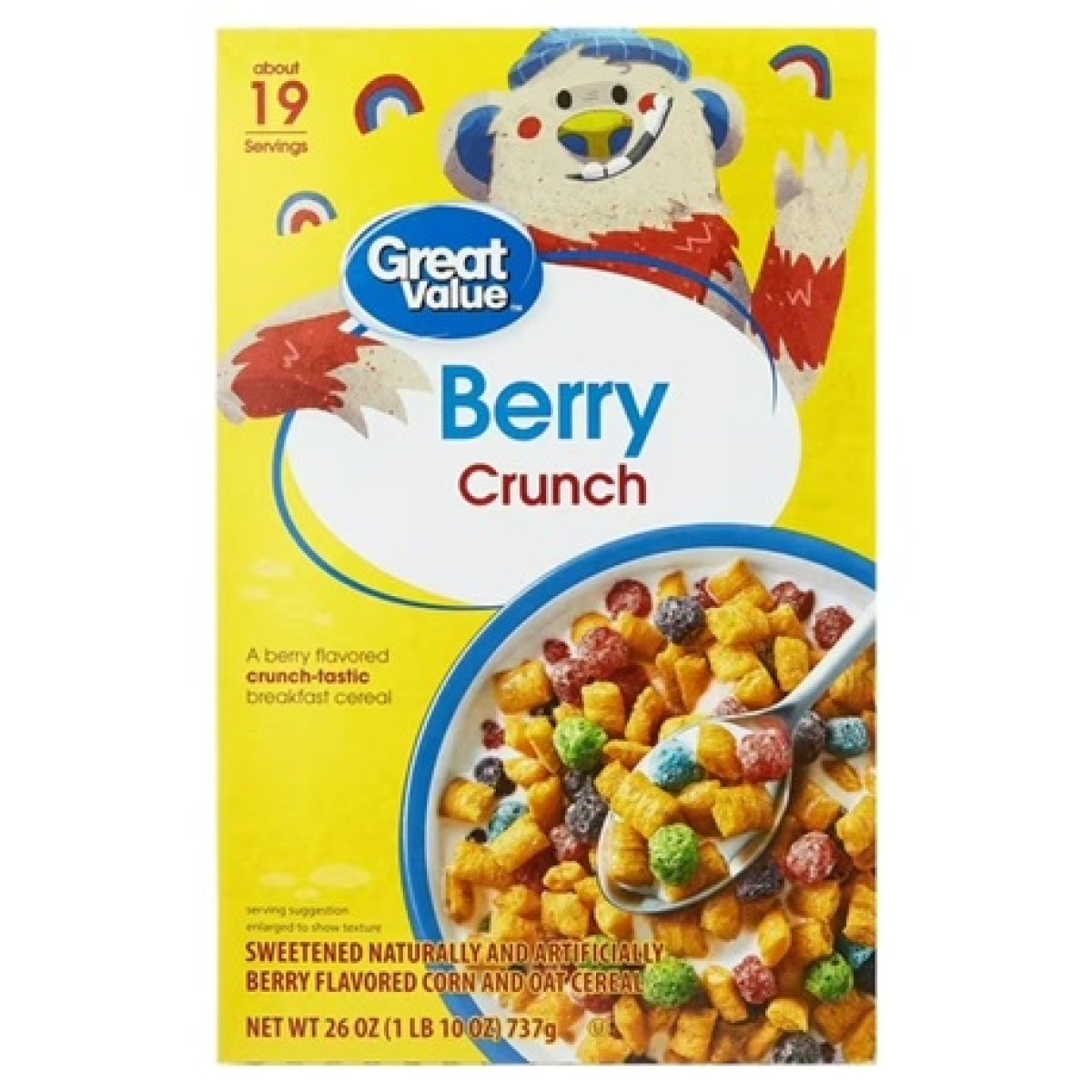 Great Value Berry Crunch Breakfast Cereal 26 oz