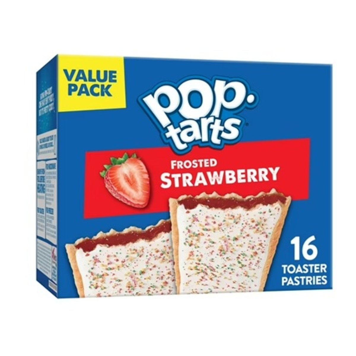 Pop-Tarts Strawberry Toaster Cakes, Iced Breakfast Food, Non-Perishable, 27 oz (16 Units)