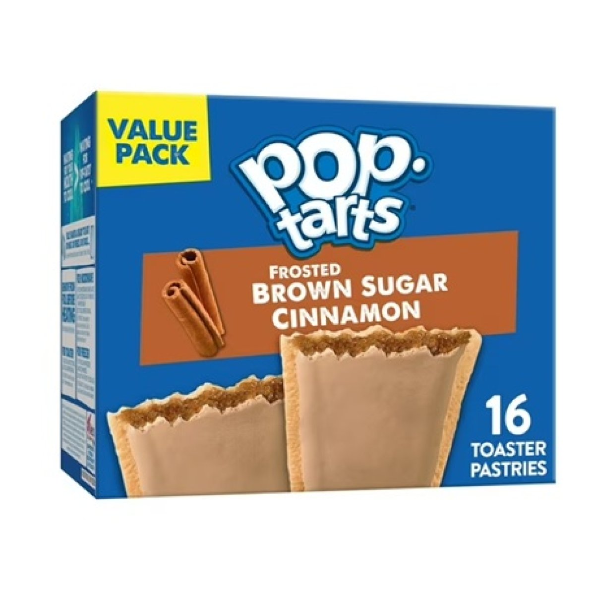 Pop-Tarts Cinnamon and Brown Sugar Toaster Cakes, Glazed Breakfast Foods, Shelf Stable, 27 oz (16 Count)